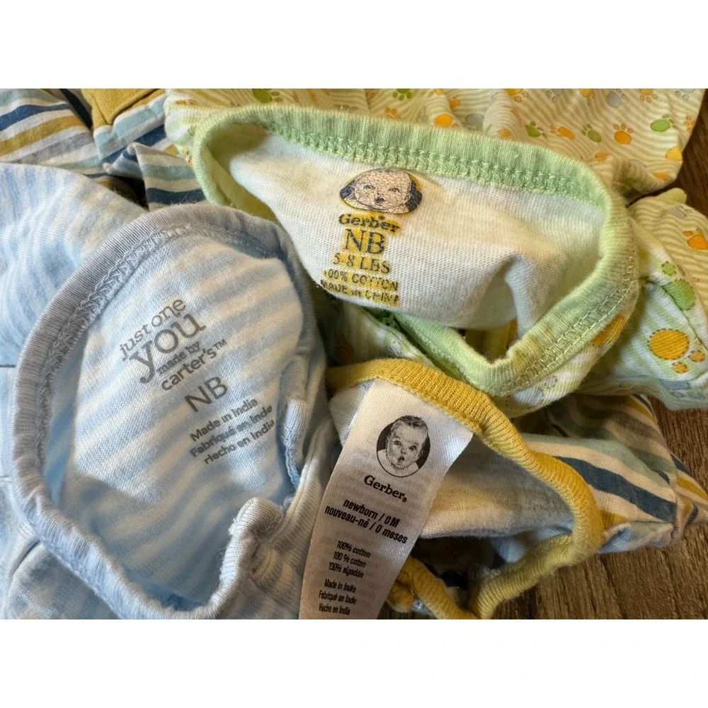 Baby Boy Newborn Sleepers Zippered Outfits Clothes Bundle Sleep‎ N Play Lot Lion